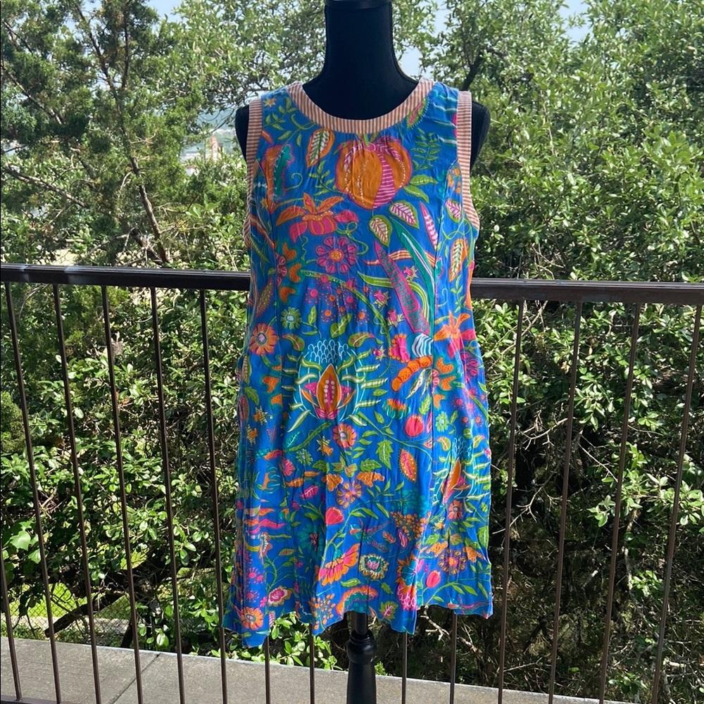 Gretchen Scott Designs Multicolor Floral Sleeveless Dress Sz Medium